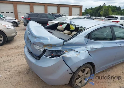 2013 Hyundai Elantra Gls from USA, damaged, VIN KMHDH4AE6DU624309